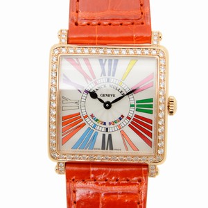 Franck Muller MASTER SQUARE 6002 M QZ B COL DRM R D 1R (5N) Quartz 18kt Rose Gold & Diamonds Silver