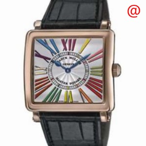 Franck Muller MASTER SQUARE 6002 M QZ COL DR BL(5N) Quartz 18kt Rose Gold Silver