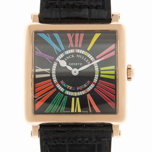 Franck Muller MASTER SQUARE 6002 M QZ COL DRM R (5N)-BK Quartz 18kt Rose Gold Black