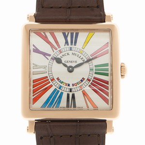 Franck Muller MASTER SQUARE 6002 M QZ COL DRM R (5N) Quartz 18kt Rose Gold & Diamonds Silver