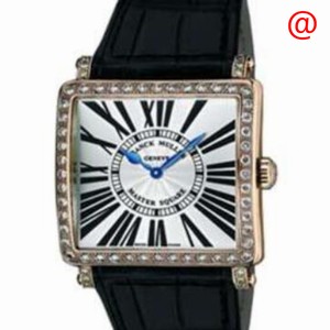Franck Muller MASTER SQUARE 6002 M QZ D 1R BL R(5N) Quartz 18kt Rose Gold & Diamonds Silver