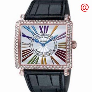 Franck Muller MASTER SQUARE 6002 M QZ D COL DR BL(5N) Quartz 18kt Rose Gold & Diamonds Silver