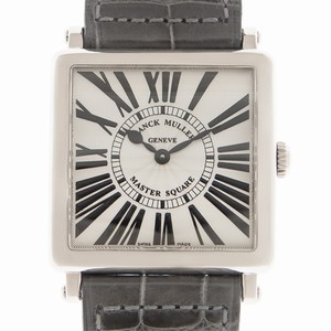 Franck Muller MASTER SQUARE 6002 M QZ R (OG)-GREY Quartz 18kt White Gold Silver