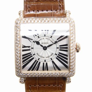 Franck Muller MASTER SQUARE 6002 M QZ R D (5N) Quartz 18kt Rose Gold & Diamonds Silver