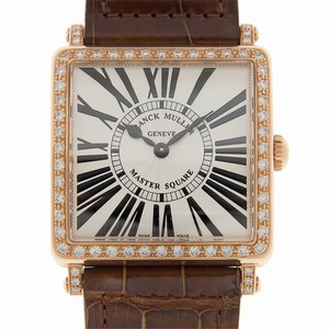 Franck Muller MASTER SQUARE 6002 M QZ R D 1R (5N) Quartz 18kt Rose Gold & Diamonds Silver