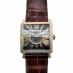 Franck Muller MASTER SQUARE 6002MQZRDCD1RREL(5N) Quartz 18kt Rose Gold & Diamonds Brown 
