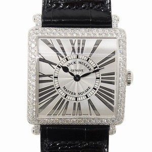 Franck Muller MASTER SQUARE 6002 M QZ REL D (OG) Quartz 18kt White Gold & Diamond Silver