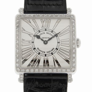 Franck Muller MASTER SQUARE 6002 M QZ REL R D 1R (OG)  Quartz 18kt White Gold & Diamond White