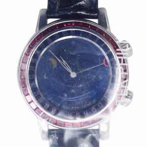 Patek Philippe GRAND COMPLICATIONS 6104-12P-010 Automatic 18kt White Gold & Ruby Blue 