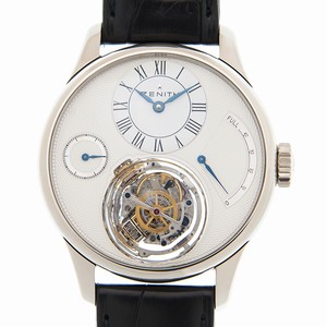Zenith ACADEMY 65.2210.8804/01.C630 Manual Wind 18kt White Gold Silvery & White