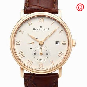 Blancpain VILLERET 6606-3642-55B Manual Wind 18kt Rose Gold Silvery & White