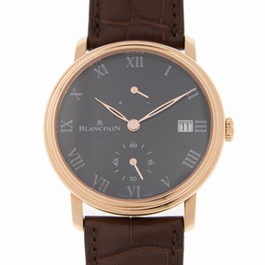 Blancpain VILLERET 6614-3637N-55B Manual Wind 18kt Rose Gold Black