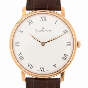 Blancpain VILLERET 6615-3631-55B Manual Wind 18kt Rose Gold White