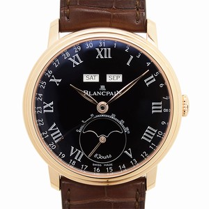 Blancpain VILLERET 6639-3637-55B Automatic 18kt Rose Gold Black