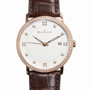 Blancpain VILLERET 6651-2987-55B Automatic 18kt Rose Gold & Diamonds Silvery & White