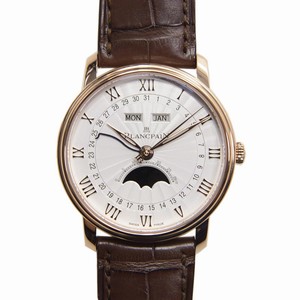 Blancpain VILLERET 6664-3642-55B Automatic 18kt Rose Gold Silvery & White