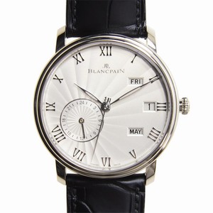 Blancpain VILLERET 6670-1542-55B Automatic 18kt White Gold Silvery & White