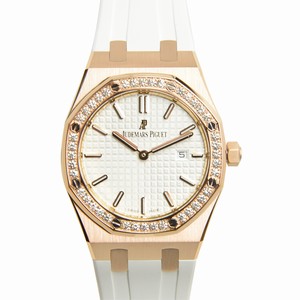 Audemars Piguet ROYAL OAK 67651OR.ZZ.D010CA.01 Quartz 18kt Rose Gold & Diamonds Silver