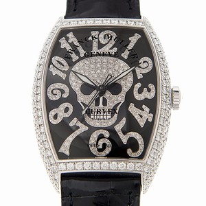 Franck Muller CINTREE CURVEX 6850 SC GOTH NBR D CD (OG) Automatic 18kt White Gold & Diamond Black