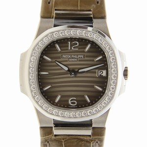 Patek Philippe NAUTILUS 7010G-012 Quartz 18kt White Gold & Diamond Gray