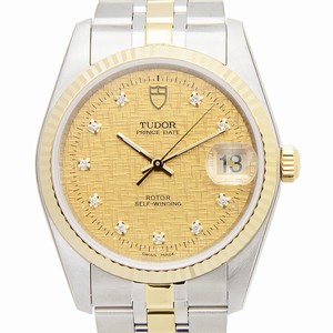 Tudor PRICE DATE-DAY 74033-62473-10DI-CHCL Automatic 18kt Gold & Steel Gold