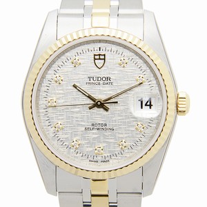 Tudor PRICE DATE-DAY 74033-62473-10DI-SVCL Automatic 18kt Gold & Steel Silver