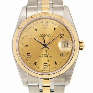 Tudor PRICE DATE-DAY 74033-62473-246810AR-CH Automatic 18kt Gold & Steel Gold