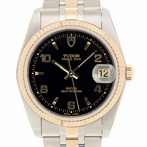 Tudor PRICE DATE-DAY 74033-62473-26810AR-BK Automatic 18kt Gold & Steel Black