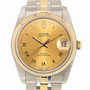 Tudor PRICE DATE-DAY 74033-62473-CHRN Automatic 18kt Gold & Steel Gold