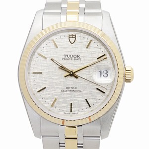 Tudor PRICE DATE-DAY 74033-62473-SVCL Automatic 18kt Gold & Steel Silver