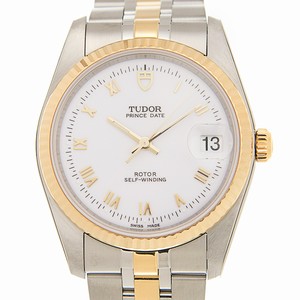 Tudor PRICE DATE-DAY 74033-62473-WTRN  Automatic 18kt Gold & Steel White