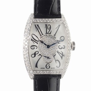 Franck Muller ART DECO 7500 S6 D 2P (OG) Manual Wind 18kt White Gold & Diamond Silver