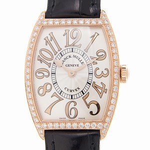 Franck Muller CINTREE CURVEX 7502 QZ REL D 1R (5N) Quartz 18kt Rose Gold & Diamonds Silver