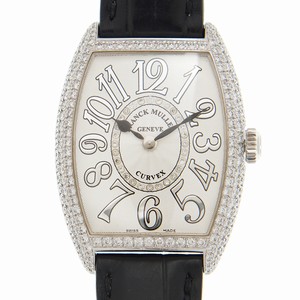 Franck Muller CINTREE CURVEX 7502 QZ REL D CD 1R (OG) Quartz 18kt White Gold & Diamond White