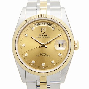 Tudor PRICE DATE-DAY 76213-62483-10DI-CH Automatic 18kt Gold & Steel Gold