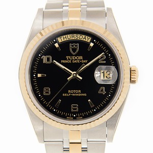 Tudor PRICE DATE-DAY 76213-62483-246810AR-BK Automatic 18kt Gold & Steel Black
