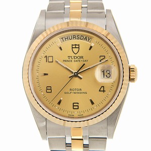 Tudor PRICE DATE-DAY 76213-62483-246810AR-CH Automatic 18kt Gold & Steel Gold