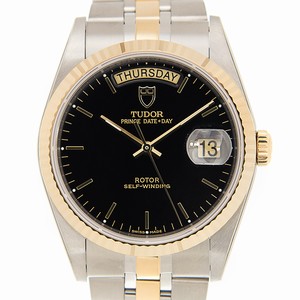 Tudor PRICE DATE-DAY 76213-62483-BK Automatic 18kt Gold & Steel Black
