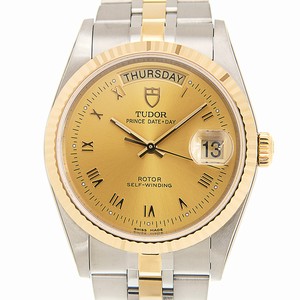 Tudor PRICE DATE-DAY 76213-62483-CHRN Automatic 18kt Gold & Steel Gold