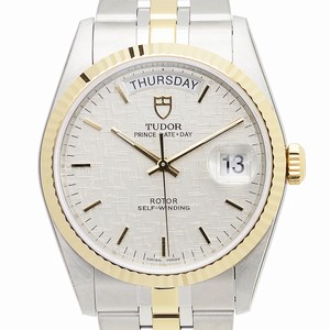 Tudor PRICE DATE-DAY 76213-62483-SVCL Automatic 18kt Gold & Steel Silver