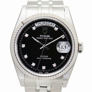 Tudor PRINCE DATE-DAY 76214-62480-10DI-BK Automatic Stainless Steel Silvery & White