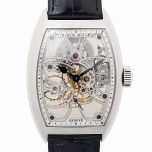Franck Muller GENEVE 7880 B S6 SQT (OG) Manual Wind 18kt White Gold Transparent Skull