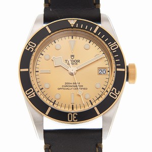 Tudor BLACK BAY 79733N CHAMPANGE-LEATHER STRAP Automatic 18kt Gold & Steel Gold