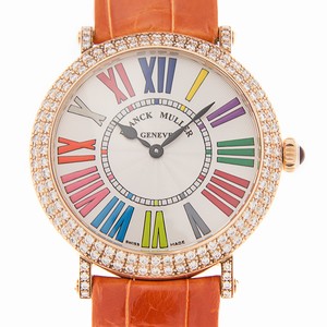 Franck Muller ROUND 8038 QZ COL DRM R D (5N)  Quartz 18kt Rose Gold & Diamonds White