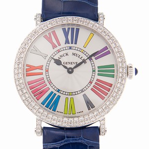 Franck Muller ROUND 8038 QZ COL DRM R D (OG)  Quartz 18kt White Gold & Diamond White