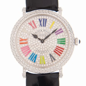 Franck Muller ROUND 8038QZCOLDRMRDCD(OG) Quartz 18kt White Gold & Diamond Silver