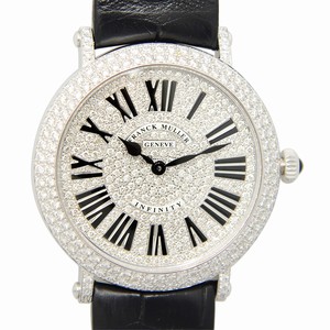 Franck Muller ROUND 8038 QZ R D CD (OG) Quartz 18kt White Gold & Diamond Silver