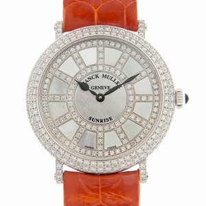 Franck Muller ROUND 8038 QZ SNR D CD (OG) Quartz 18kt White Gold & Diamond White