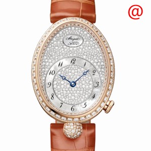 Breguet REINE DE NAPLES 8938BR/8D/964 DD0D Automatic 18kt Rose Gold & Diamonds Silver