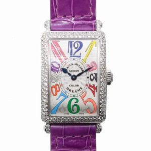Franck Muller LONG ISLAND 902 QZ COL DRM D (OG) Quartz 18kt White Gold & Diamond Silver